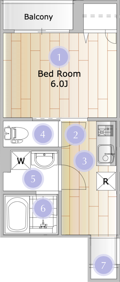 B TYPEの間取り